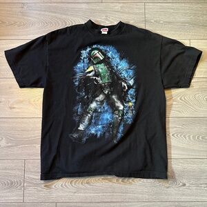 Y2K Star Wars Boba Fett Print T-Shirt